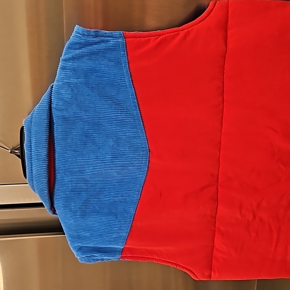 💕AVIATOR NATION💕 Reversible Sleeveless Corduroy Vest ~ Red & Blue Small - Picture 4 of 12